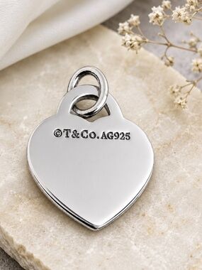 Tiffany and Company small heart charm AG925 silver engrave
